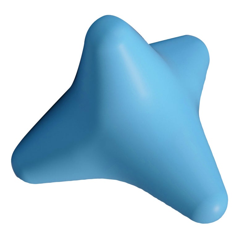 Deep Tissue Massage Tool: Blue Silicone Ergonomic Design - Gentle Round Head Portable Massage Tool for Sore Muscle Relief, Post Workout Recovery, Back Shoulder Foot Pain - Image 4