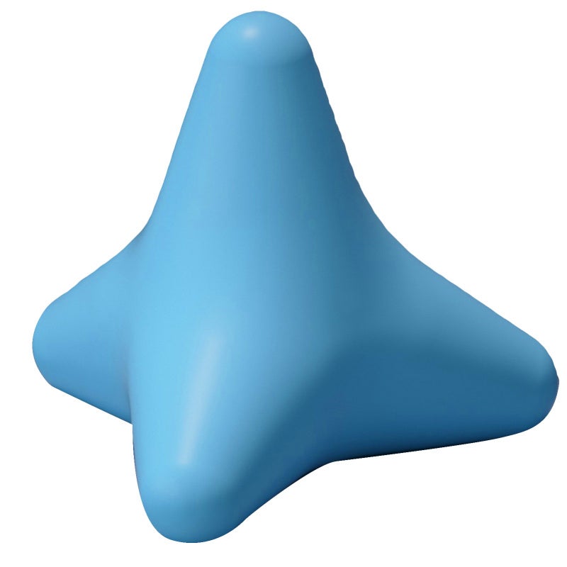 Deep Tissue Massage Tool: Blue Silicone Ergonomic Design - Gentle Round Head Portable Massage Tool for Sore Muscle Relief, Post Workout Recovery, Back Shoulder Foot Pain - Image 1
