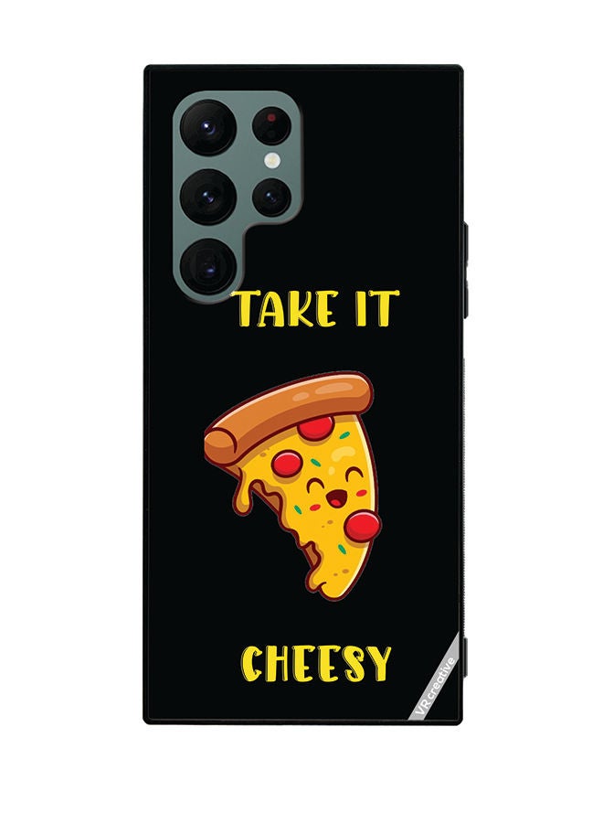 VR CREATIVE Protective Case Cover For Samsung Galaxy S22 Ultra 5G Take It Cheesy Design Multicolour - Image 1