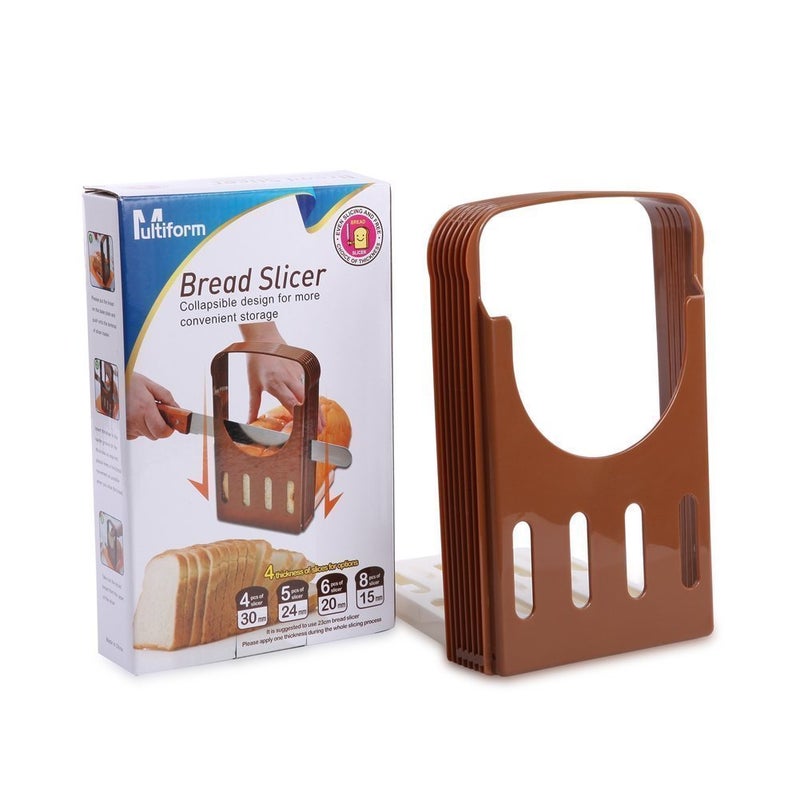 Flipco Bread Slicer Fordable and Adjustable Bread Toast Slicer Bagel Slicer Cutter Mold - Image 3