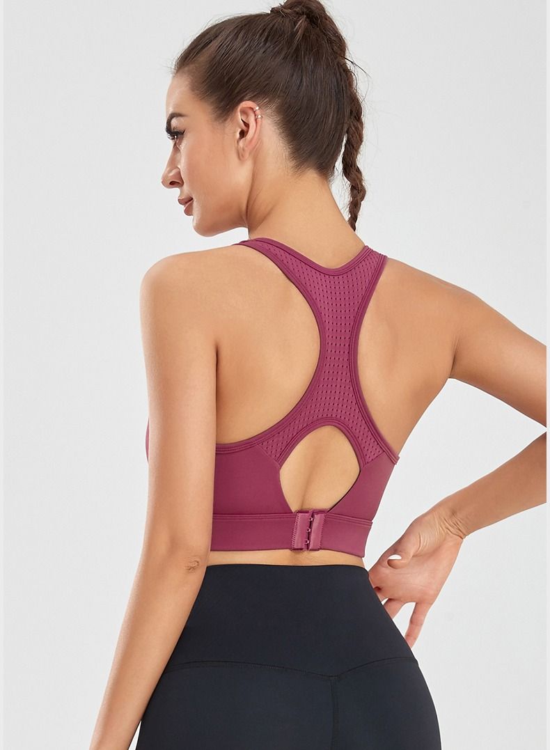 Loquat Women Quick Dry Breathable Sports Bra Red - Image 2