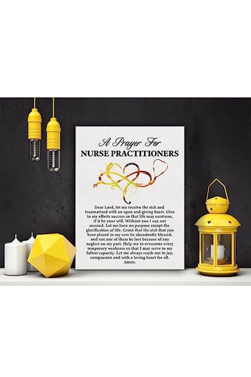 Hijie a Nurse Practitioner's Prayer Quote Poster Canvas Wall Art for Office Home Decor - Image 5