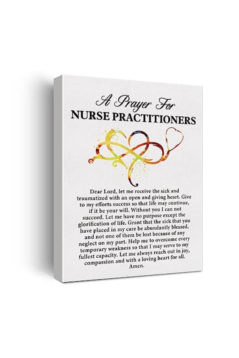 Hijie a Nurse Practitioner's Prayer Quote Poster Canvas Wall Art for Office Home Decor - Image 2
