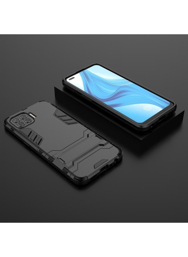 اس-توب جراب لهاتف OPPO F17 Pro مصنوع من مادة PC + TPU مقاوم للصدمات مع حامل - Image 2