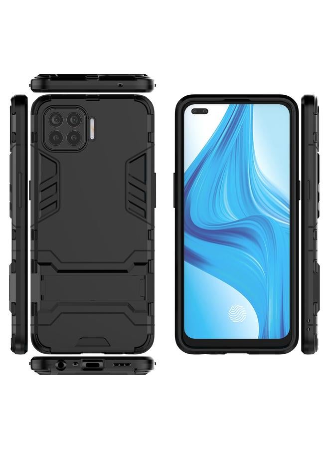 اس-توب جراب لهاتف OPPO F17 Pro مصنوع من مادة PC + TPU مقاوم للصدمات مع حامل - Image 5