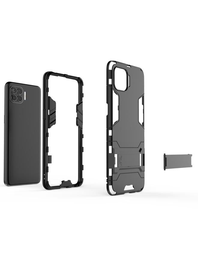 اس-توب جراب لهاتف OPPO F17 Pro مصنوع من مادة PC + TPU مقاوم للصدمات مع حامل - Image 4