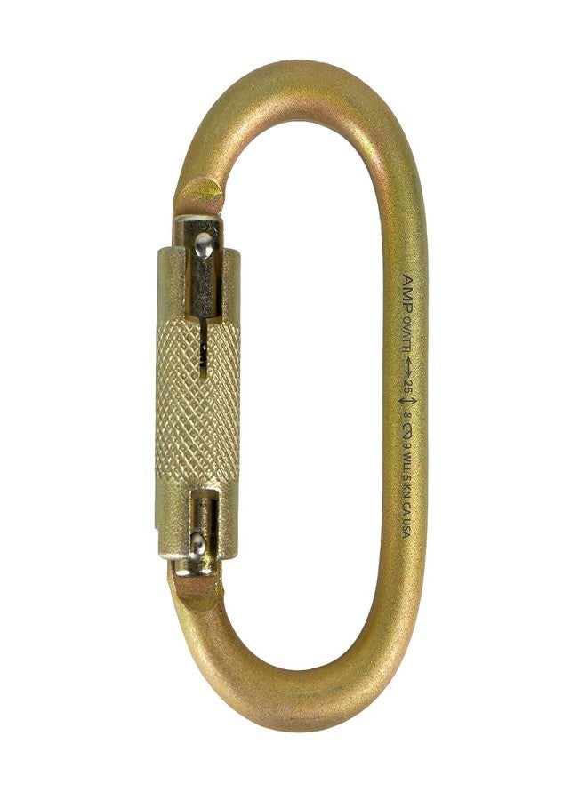 Fusion Climb Ovatti Steel Auto Lock Oval-Shaped Carabiner (FP-9108-GLD) - Image 1