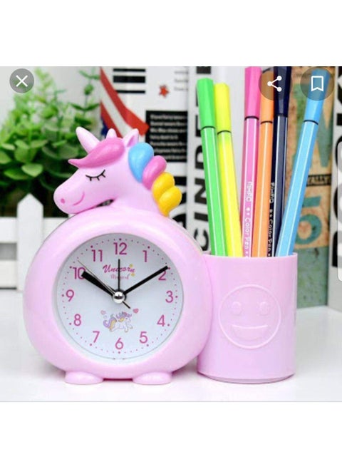 Vagmine Kreations Unicorn Alarm Clock with Pen Holder Random Colour Pack of 1