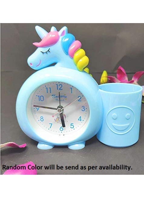 Generic - Vagmine Kreations Unicorn Alarm Clock with Pen Holder Random Colour Pack of 1 - Image 1