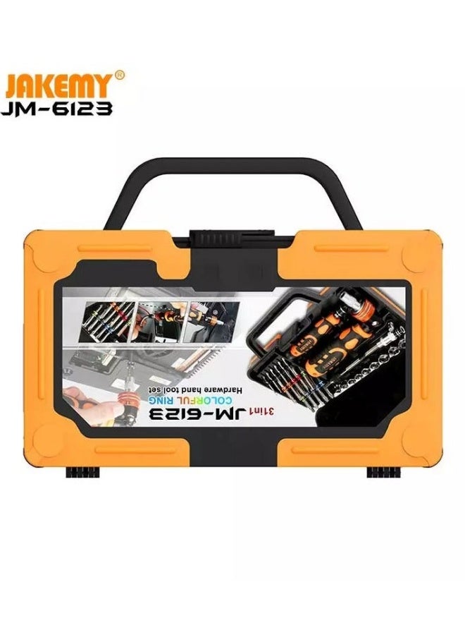 JAKEMY JM-6123 Screwdriver Set: 31-in-1 Professional Multi-Purpose Maintenance Tool Set - Image 4
