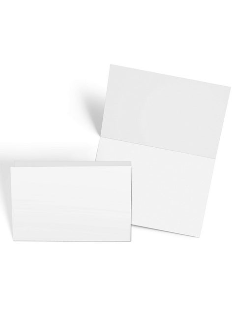 4X6 Blank White Folding Cards (Set Of 50) 8X6 Folds To 4X6 Thick Heavy Plain White Cards To Make Your Own Greeting Note Invitation Index Cards No Envelopes Made In The Usa