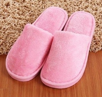 Winter Couple Plush Warm Home Slippers Cotton EVA green female  - Image 3