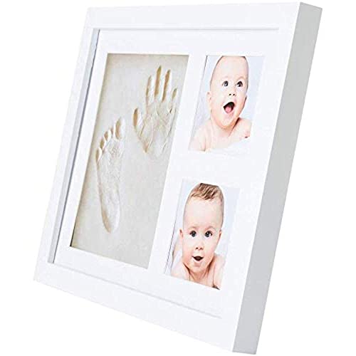 BABIES BLOOM Baby Handprint and Footprint Keepsake Frame for Newborn Baby, Gifts New Mom, Baby Shower Gifts, Baby Milestone Picture Frames (White/White) - Image 5