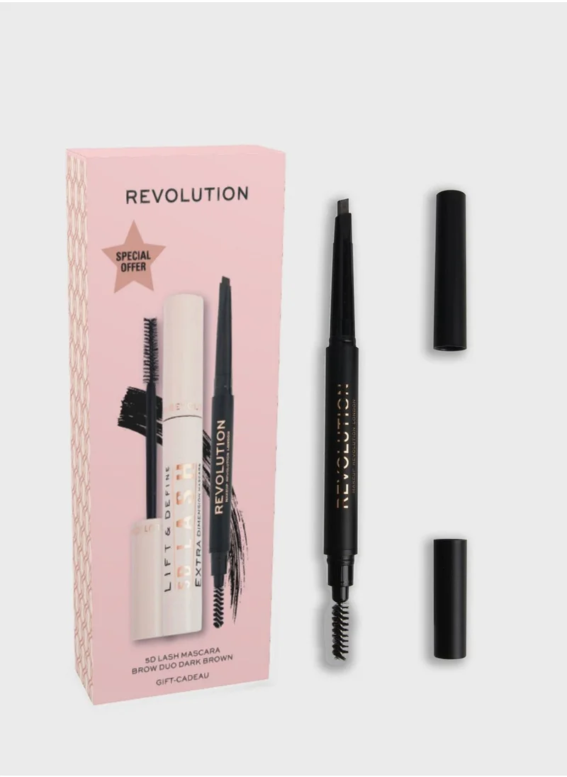 REVOLUTION 5D Lash Mascara (1296496) & Duo Brow Dark Brown (1708326, Savings 27%