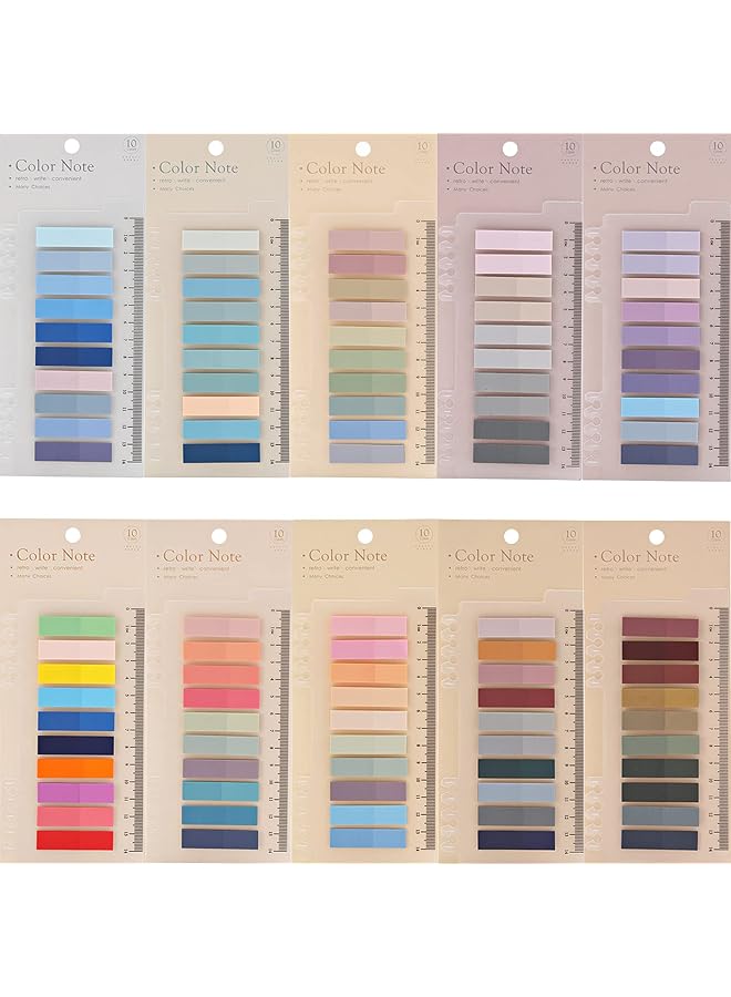 erorex Sticky Tabs For Annotating Books Clear Sticky Notes For Binders Page Markers For Notebooks Multi Colored Writable And Repositionable Book Flags Strip Index Tabs 2000Pcs  - Image 1