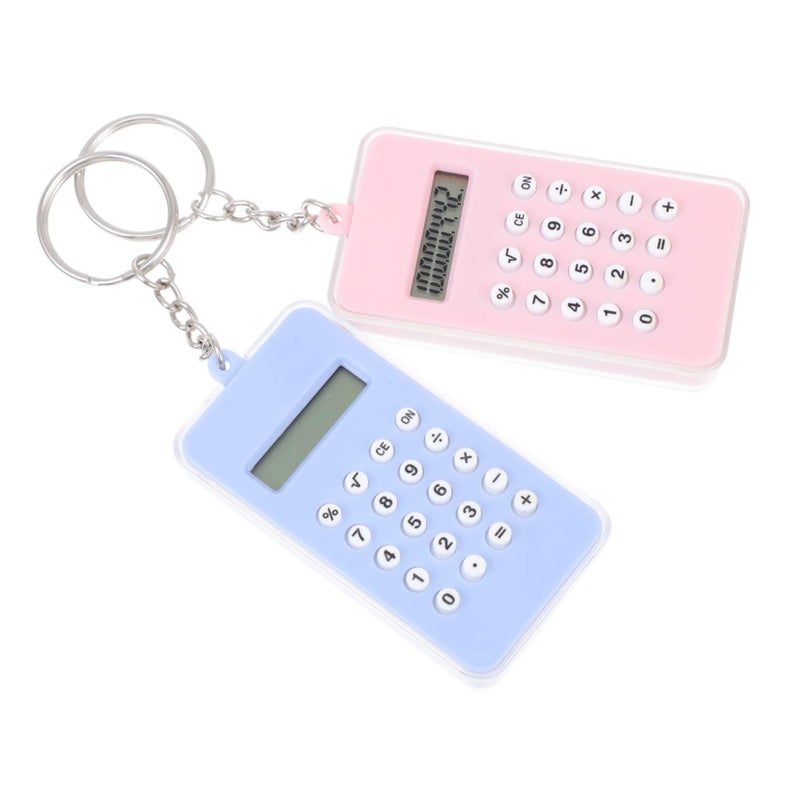 2 Cute Calculator Pendant Keychain Backpack Ornament for Girls - Image 2