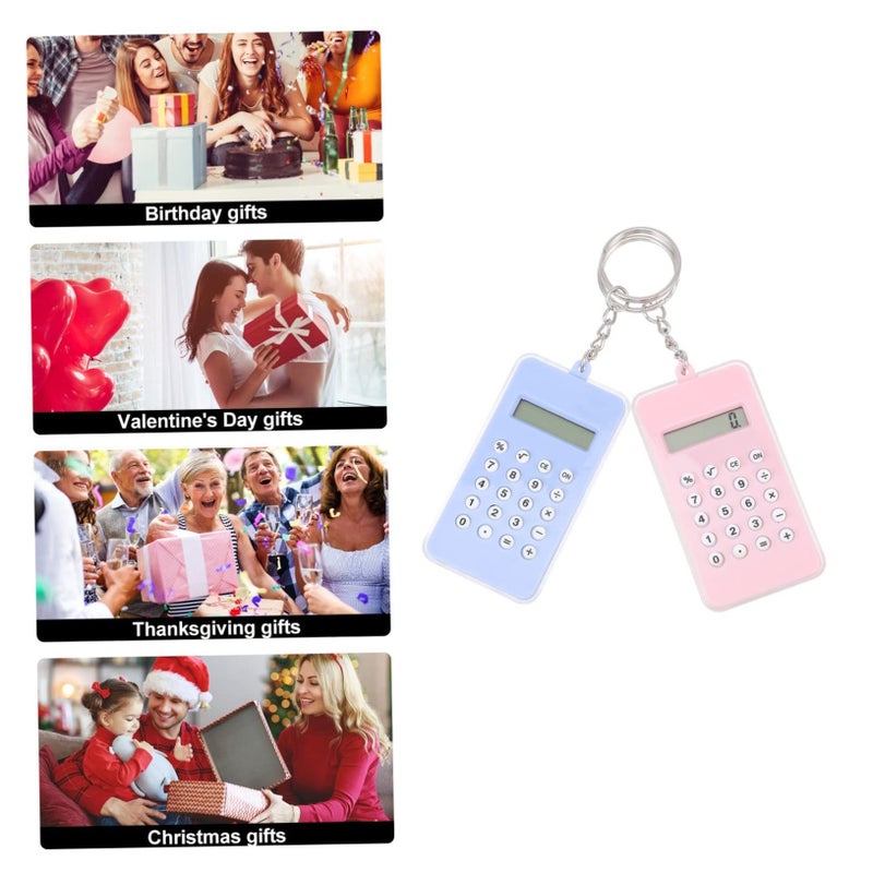 2 Cute Calculator Pendant Keychain Backpack Ornament for Girls - Image 5