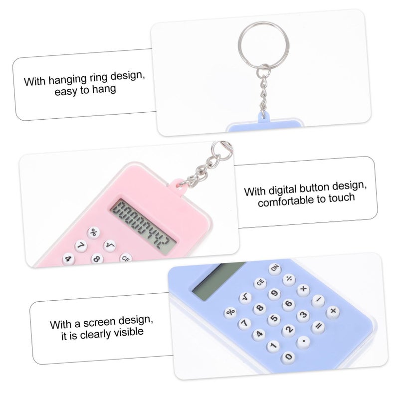 2 Cute Calculator Pendant Keychain Backpack Ornament for Girls - Image 4