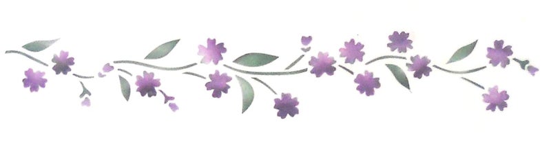 Designer Stencils C548 Forget Me Not Cake Stencil Side Beigesemitransparent - Image 5
