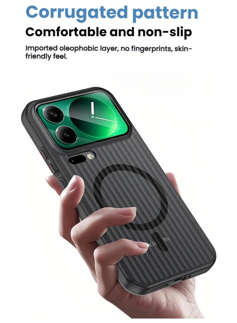 Case compatible with Xiaomi 17 Pro 2025, Ultra-thin Wavy Matte MagSafe Case, Magnetic Wireless Charging Phone Case - Image 4