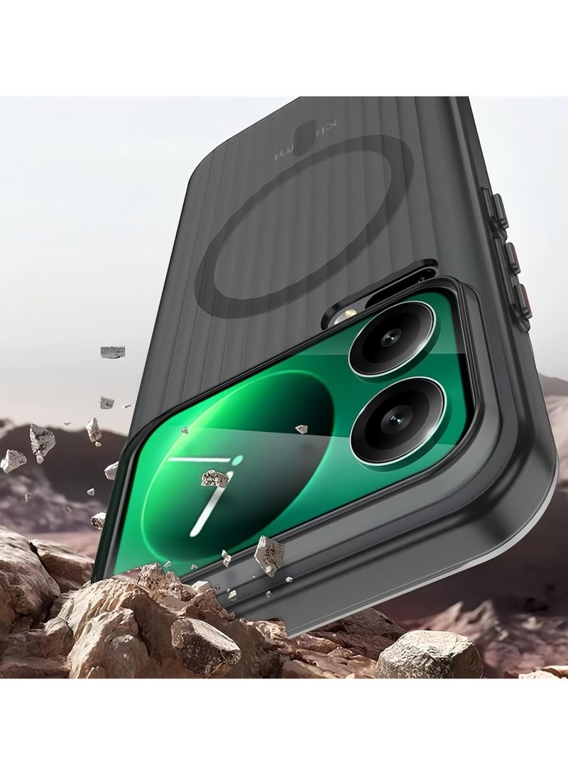 Case compatible with Xiaomi 17 Pro 2025, Ultra-thin Wavy Matte MagSafe Case, Magnetic Wireless Charging Phone Case - Image 3