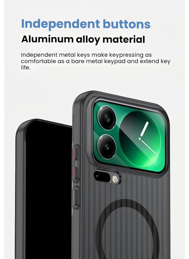 Case compatible with Xiaomi 17 Pro 2025, Ultra-thin Wavy Matte MagSafe Case, Magnetic Wireless Charging Phone Case - Image 5