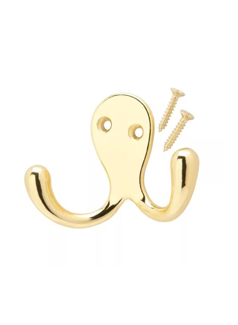 KNP KNP Brass Plated Coat Hook with 36 Screws Pack of 1 is a stylish and durable hanging solution designed for homes offices and commercial spaces. 
