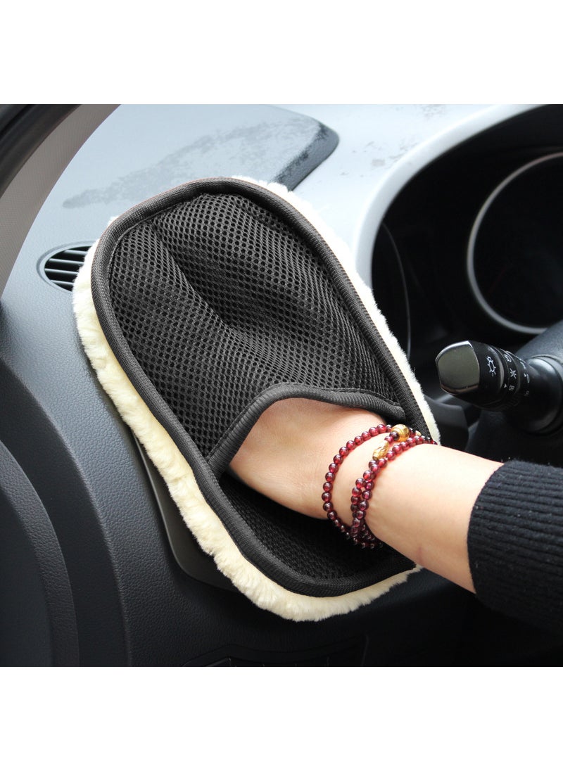 Beauenty Plush Bear Paw Car Wash Glove Double-sided - Image 3