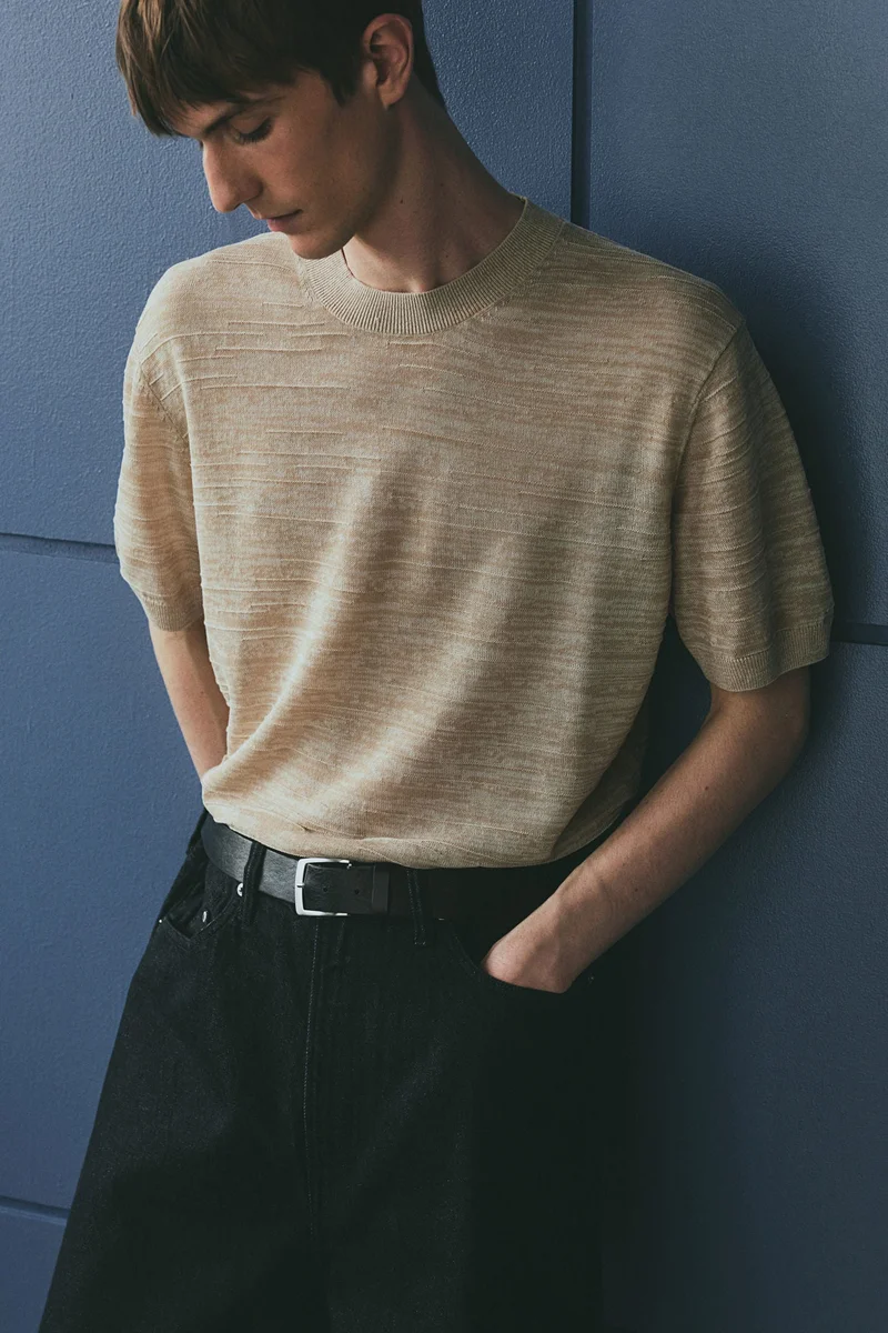 اتش اند ام Regular Fit Fine-knit T-shirt
