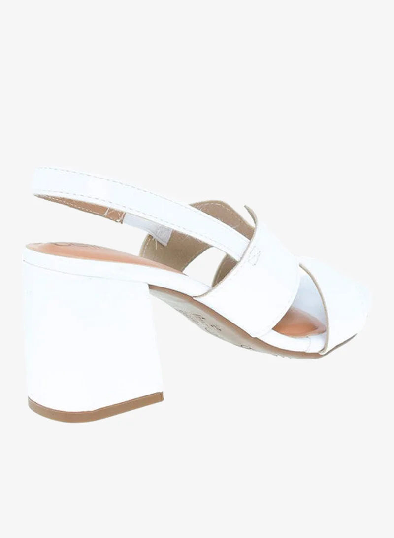 Beira Rio White High Heels Sandals with Back Strap – Elegant sling Back Heels for Girls & Ladies for Women | Best Price UAE