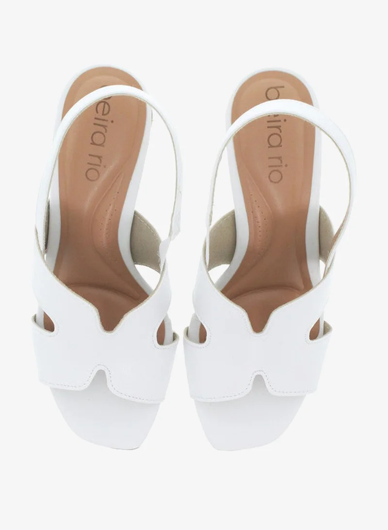 Beira Rio White High Heels Sandals with Back Strap – Elegant sling Back Heels for Girls & Ladies for Women | Best Price UAE