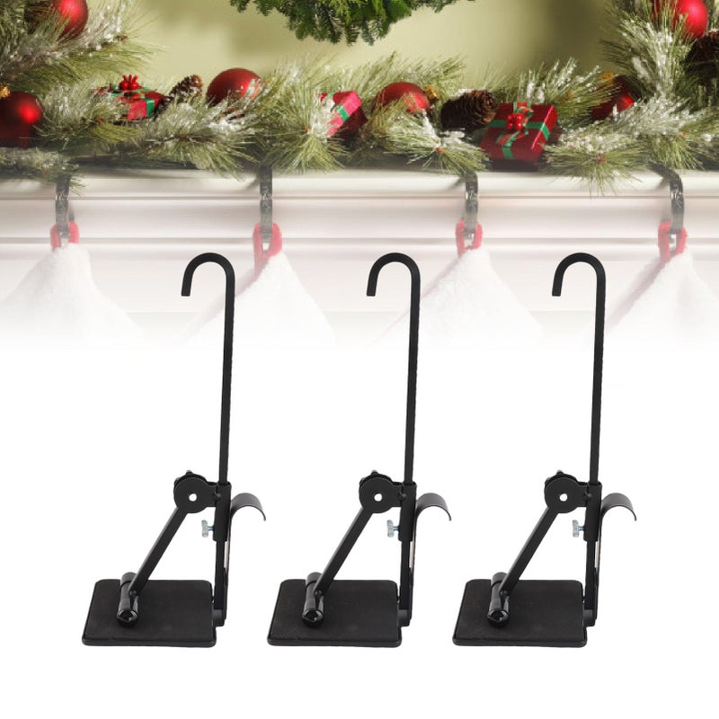 Sturdy Iron Fireplace Hanger Hook For Holiday Wreath Stocking Decorations - Image 4
