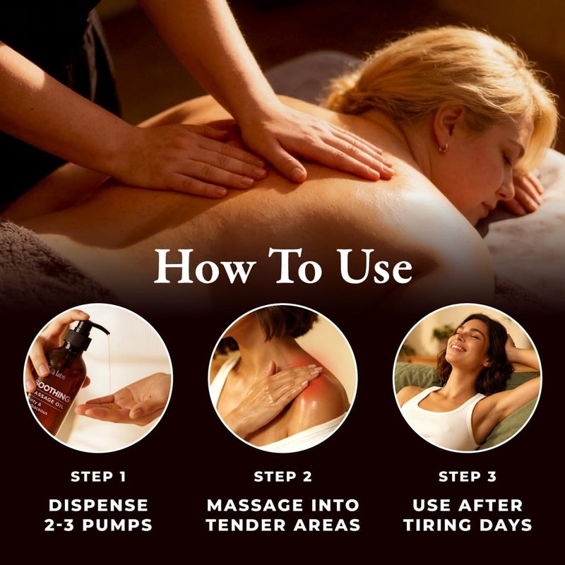 Soothing Massage Oil for Massage Therapy - Spa Quality Warming Massage Oil - Infused with Peppermint & Cinnamon for Full Body Oil Massage (6.76 fl oz) - Image 4