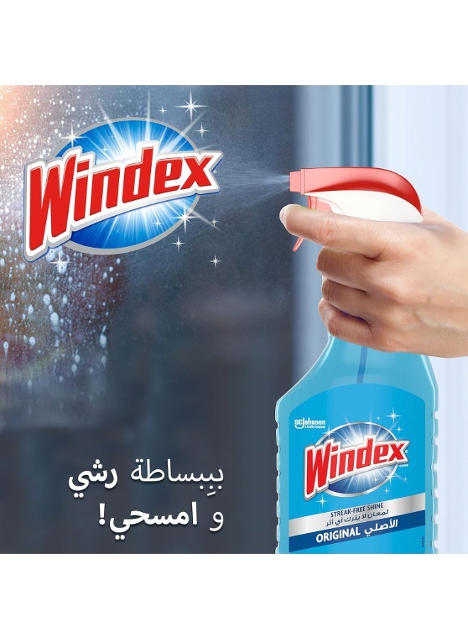 Windex Original Window & Glass Cleaner, Streak Free Shine, Works On Smudges & Fingerprints, 750ml Package design may vary - Image 4