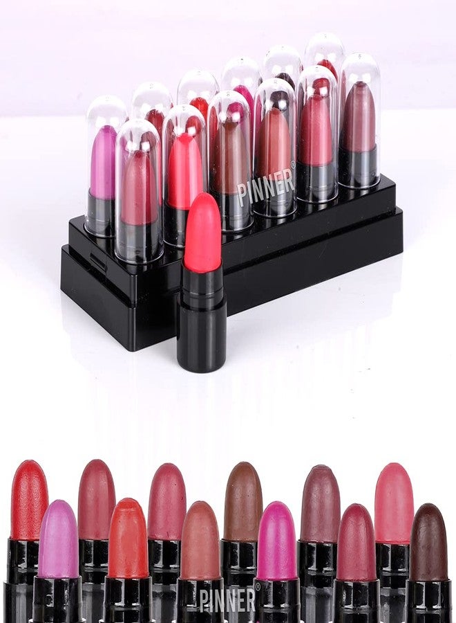 بينر مجموعة أحمر شفاه بينر لندن الصغيرة الشهيرة، 12 لونًا، بلمسة نهائية مطفية - متعددة الألوان - Image 1