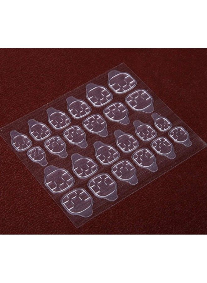 Vinayakart 05 Sheets ( 120 Pcs ) Transparent Doublesided Nail Adhesive Stickers Breathable Bendable Fake Nail Glue Fake Nail Tips For Women And Girls - Image 1