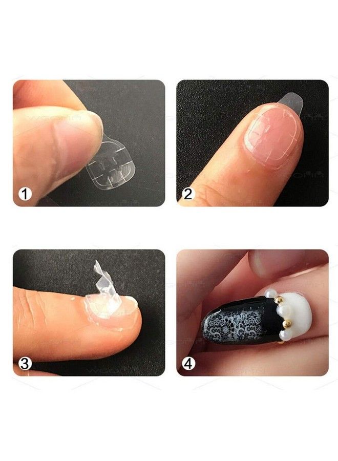 Vinayakart 05 Sheets ( 120 Pcs ) Transparent Doublesided Nail Adhesive Stickers Breathable Bendable Fake Nail Glue Fake Nail Tips For Women And Girls - Image 5