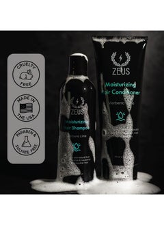 Zeus Moisturizing Daily Hair Wash Set - Shampoo & Conditioner Combo With Natural Fruit Extracts For Healthy, Stronger & Smoother Hair (Made In Usa) Verbena Lime  - Image 3
