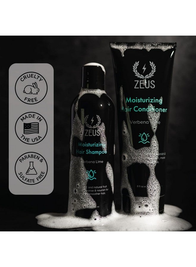 Zeus Moisturizing Daily Hair Wash Set - Shampoo & Conditioner Combo With Natural Fruit Extracts For Healthy, Stronger & Smoother Hair (Made In Usa) Verbena Lime - Image 3
