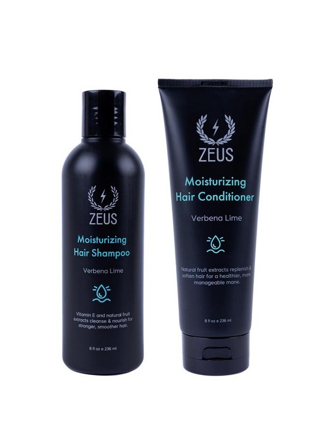 Zeus Moisturizing Daily Hair Wash Set - Shampoo & Conditioner Combo With Natural Fruit Extracts For Healthy, Stronger & Smoother Hair (Made In Usa) Verbena Lime - Image 1