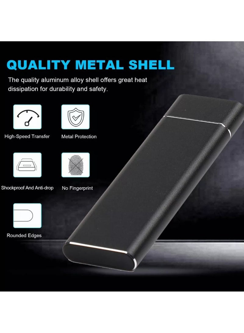 Portable External Hard Drive , Mini SSD Hard Drives,Solid State External Drives,Computer Backup Drive,USB 3.1 to Type-C Support Data Storage Transfer for Windows XP PC Laptop and Mac - Image 4