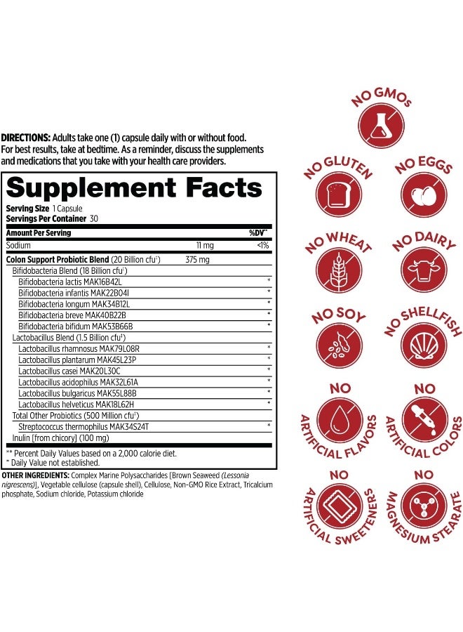 Probulin كبسولات بروبولين لدعم القولون - 30 كبسولة مع 20 مليار CFU - Image 4
