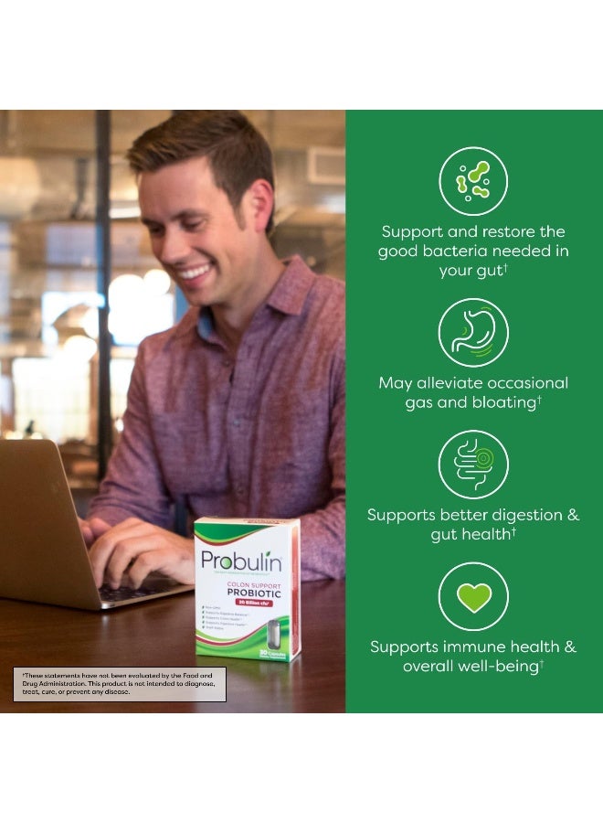 Probulin كبسولات بروبولين لدعم القولون - 30 كبسولة مع 20 مليار CFU - Image 3