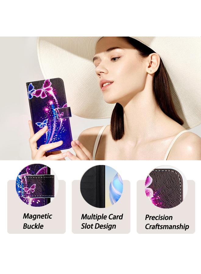 اس-توب جراب هاتف جلدي بنمط رسم فني ملون لهاتف Samsung Galaxy S24 FE 5G - Image 5