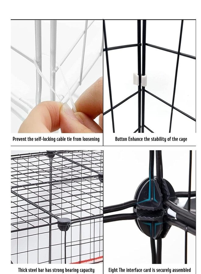 FDSDEFEN Cat Cage Indoor DIY Cat Playpen Detachable Metal Wire Kennels Indoor Cat Enclosures DIY Cat Playpen Metal Kennel (3/2-Tier) - Image 5