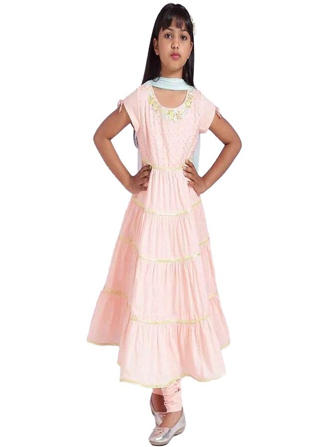 BIBA GIRL PRINTED FITTED KID(KW4040_PEACH_11)