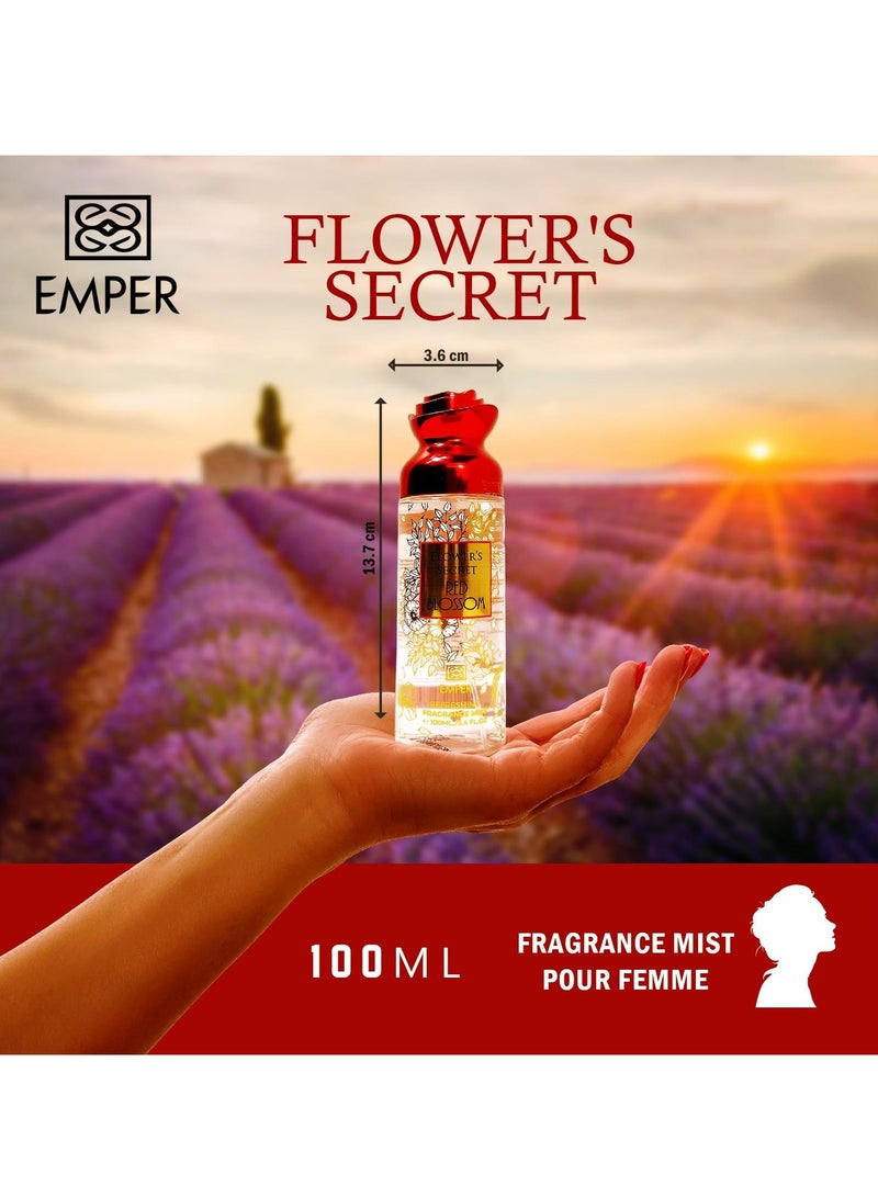 emper Flower's Secret Red Blossom - Body Mist - For Women - 100ml - Image 2
