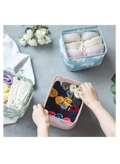 MissTiara Foldable Storage Basket-Set of 6 Small Collapsible Canvas Containers Organizers with Handle for Home Decor or Storing Toys Keys Sundries Little Crafts  - Image 3