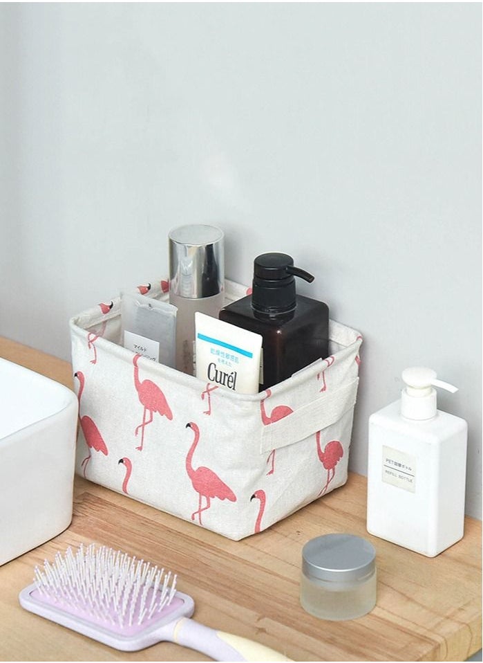 MissTiara Foldable Storage Basket-Set of 6 Small Collapsible Canvas Containers Organizers with Handle for Home Decor or Storing Toys Keys Sundries Little Crafts  - Image 4