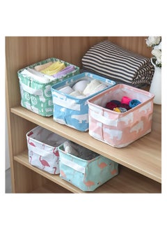 MissTiara Foldable Storage Basket-Set of 6 Small Collapsible Canvas Containers Organizers with Handle for Home Decor or Storing Toys Keys Sundries Little Crafts  - Image 2